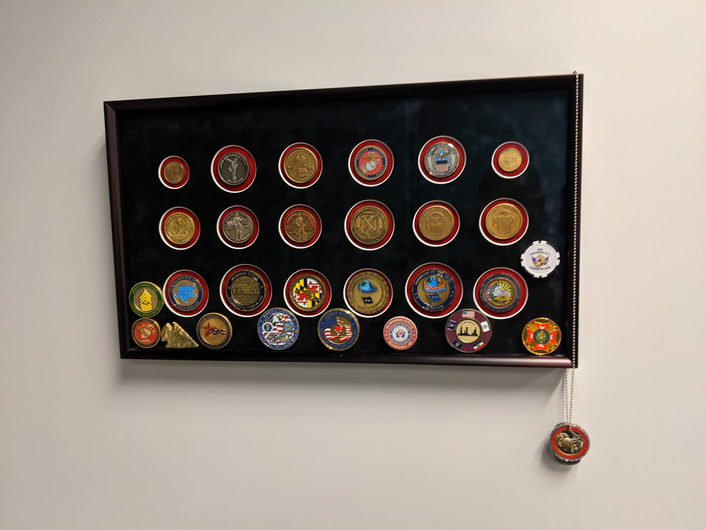 Military coin display