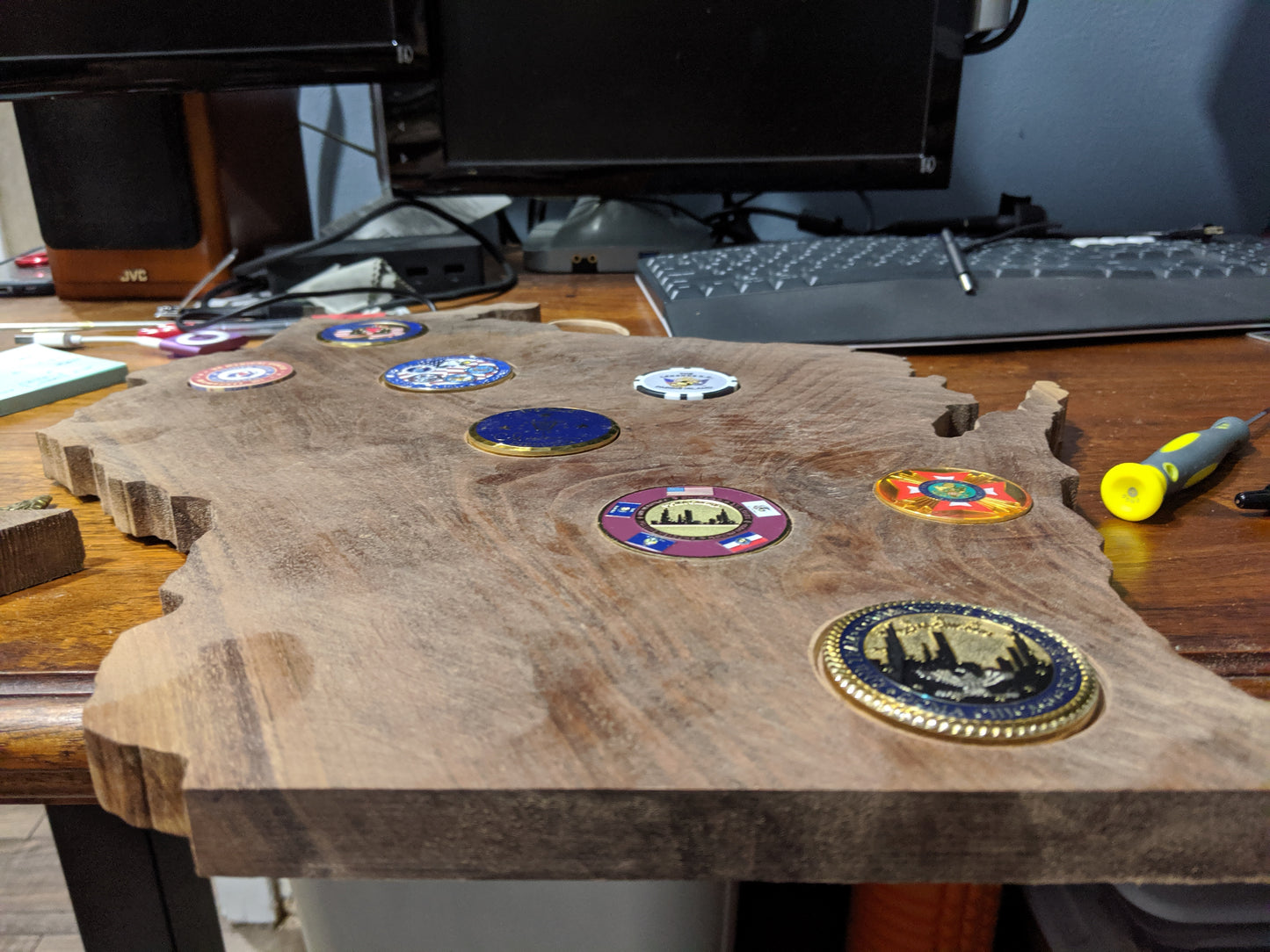 Military coin display