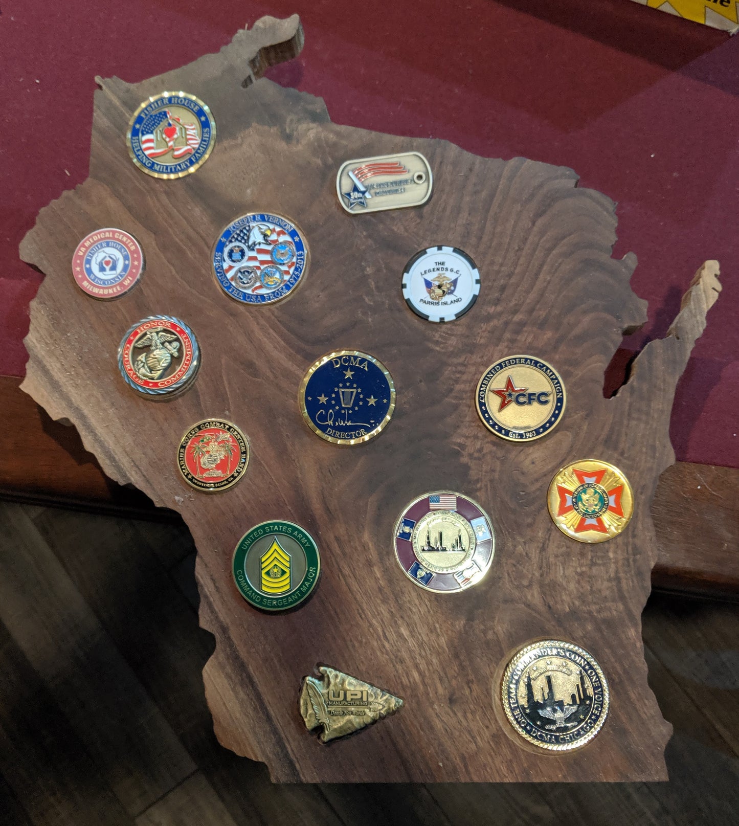 Military coin display