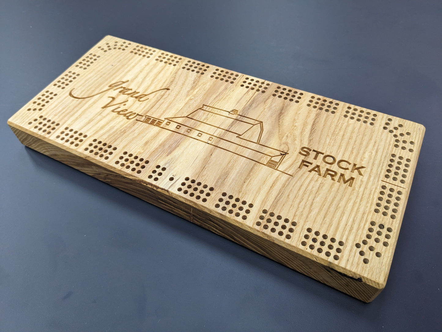 Rectangular Cribbage Board with Custom Art